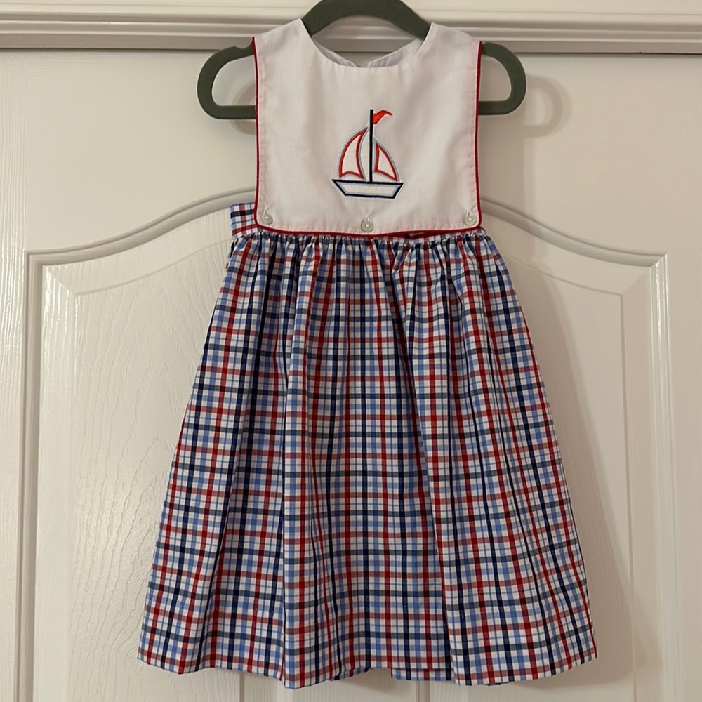 Southern Sunshine Girls’ Sailboat Dress, Size 4T